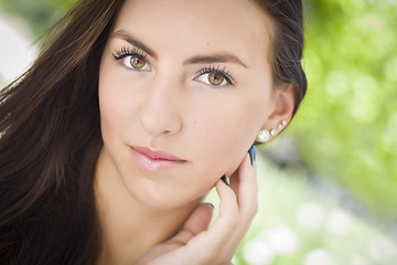 Image showing Attractive Mixed Race Girl Portrait