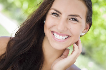 Image showing Attractive Mixed Race Girl Portrait