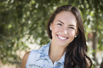 Image showing Attractive Mixed Race Girl Portrait