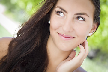 Image showing Attractive Mixed Race Girl Portrait