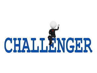 Image showing Sitting Over a Challenge to Achieve Success