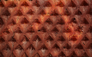 Image showing Red brick wall, macro