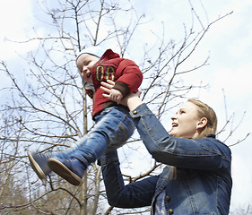 Image showing Happy mother and son