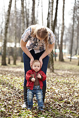 Image showing Young mother and son