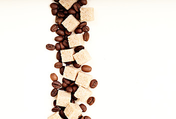 Image showing Coffee beans, paper,