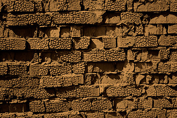 Image showing brick wall, sepia