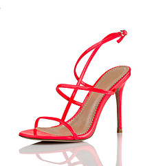 Image showing Red high heel shoe