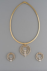 Image showing Golden accessory set