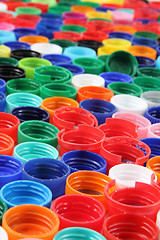 Image showing color caps as plastic background