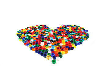 Image showing heart from color caps 