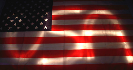 Image showing USA flag in the dark