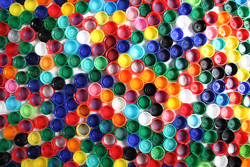 Image showing color caps as plastic background