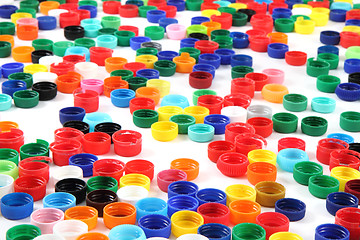 Image showing color caps as plastic background