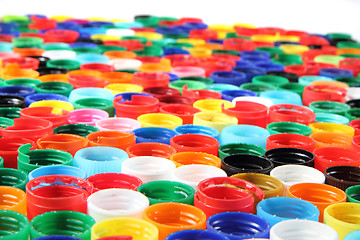 Image showing color caps as plastic background