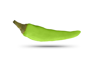 Image showing green pepper isolated on a white background