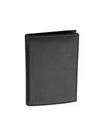 Image showing Black leather case on white background