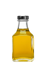 Image showing olive oil square bottle isolated on white background