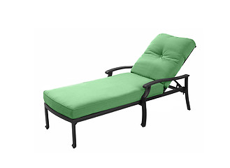 Image showing Soft green lounger isolated on white