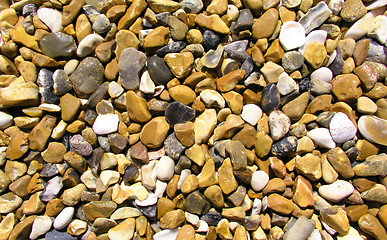 Image showing Pebbles on the beach texture