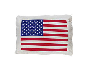 Image showing USA flag pillow isolated