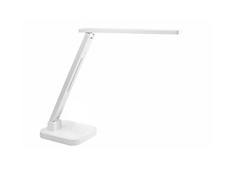 Image showing Nice modern red desk lamp isolated on white background