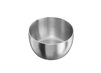 Image showing Stainless steel pot without cover. Isolated on white background