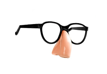 Image showing Funny disguise glasses and nose isolated
