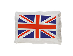 Image showing UK flag pillow isolated