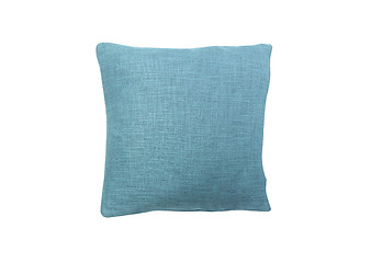 Image showing Blue pillow isolated on white