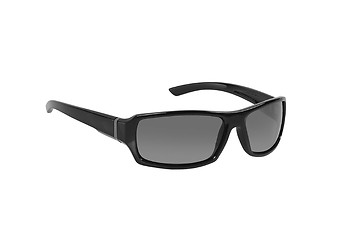 Image showing Black sunglasses isolated on white background