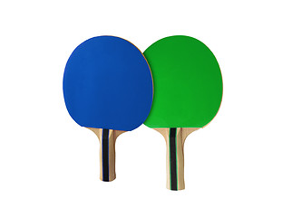 Image showing Pingpong racket isolated on white