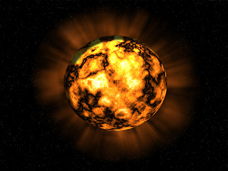 Image showing Explosion on the planet