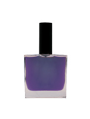 Image showing Purple perfume bottle isolated