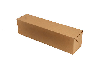 Image showing Long carton box isolated on white