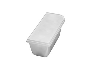 Image showing Plastic rectangular container for dairy foods