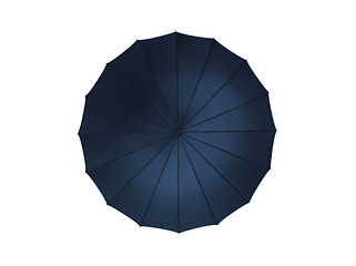 Image showing Opened blue umbrella