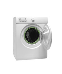 Image showing Isolated washing machine on a white background