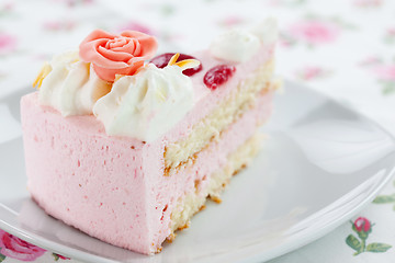 Image showing Strawberry cream cake