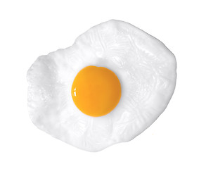 Image showing close up shot of a fried egg