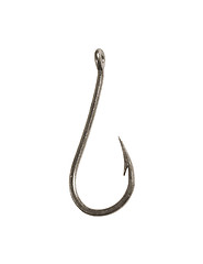 Image showing Single fish hook isolated on white