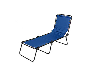 Image showing Blue lounger isolated on white