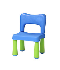 Image showing baby plastic stool on a white background