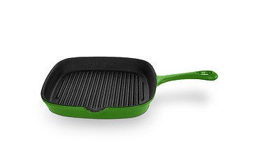 Image showing Square grill pan isolated on white background