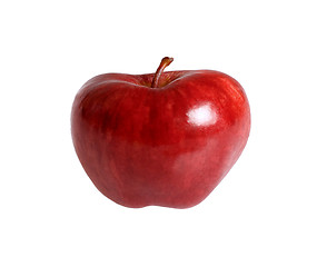 Image showing Sweet ripe red apple isolated on white background