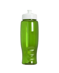 Image showing Green sports bottle isolated on white