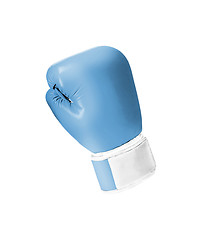 Image showing Blue boxing glove isolated on white background