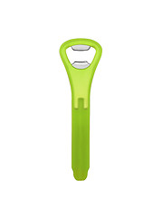 Image showing close up of bottle opener on white