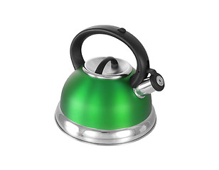 Image showing green kettle isolated on white background