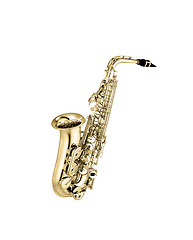 Image showing saxophone isolated under the white background