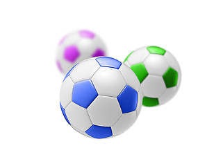 Image showing colored football balls